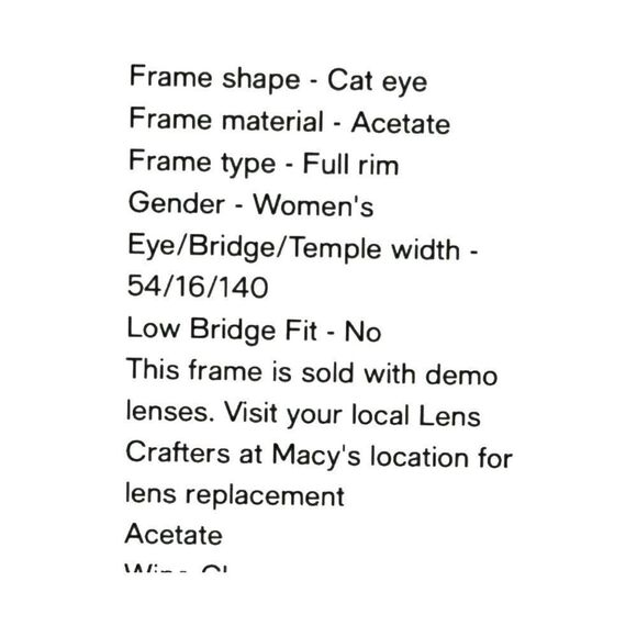 RALPH LAUREN CAT EYE EYEGLASSES. RL6222  54  SHINY DARK HAVANA - Picture 6 of 6